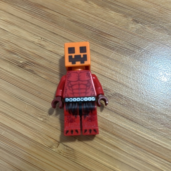 custom Lego minifigure featuring a pumpkin-headed - Picture 2 of 4